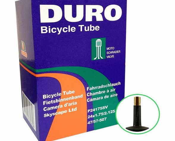 Bike Tubes Direct DURO Branded Inner Tube - 24`` x 1.75 to 1.95 - Bike/Cycle Inner Tube - (Universal Schrader Valve)