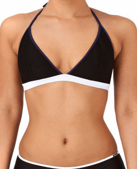 Bikini Bar Womens Bikini Bar Dune Triangle Bikini Top - Noir