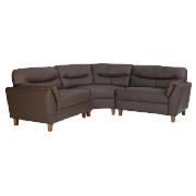 Bilbao leather corner sofa, chocolate
