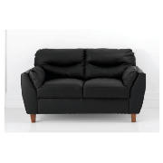 Bilbao leather sofa regular, black