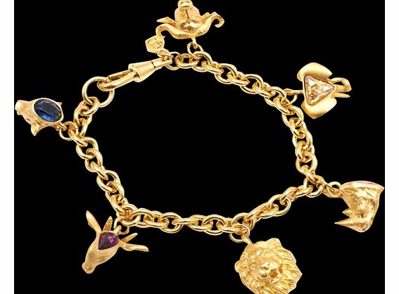 Bill Skinner Gold Plated Animal Charm Bracelet