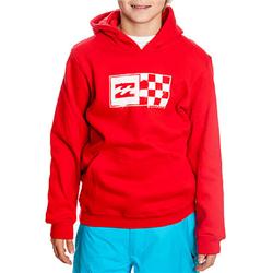 Boys Checka Hoody - Red Fire