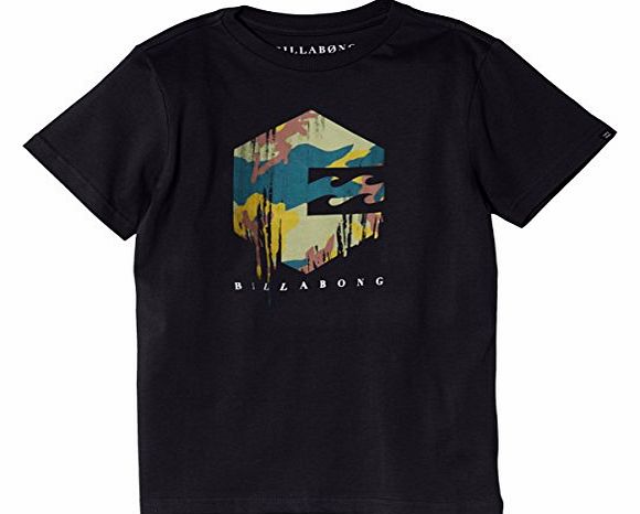 Billabong Boys Drip Drop Short Sleeve T-Shirt, Black, 10 Years