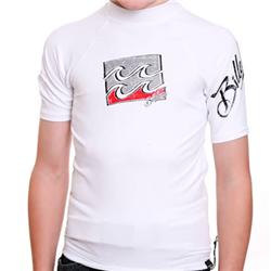 Boys Exhibit Kids SS Rashvest - White