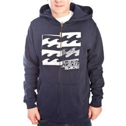 Boys Quadrant Zip Hoody - Navy
