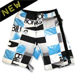 Boys Squared Up Board Shorts - White