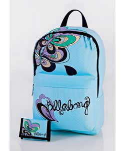 billabong Butterfly Kashmir Backpack and Wallet