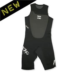 billabong Foil 2mm Chest Zip Shorty Wetsuit -Black