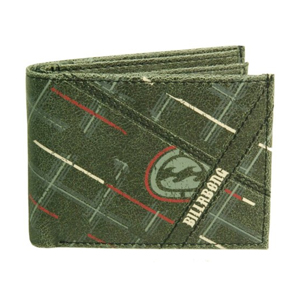 Mens Billabong Khan Leather Wallet. Black