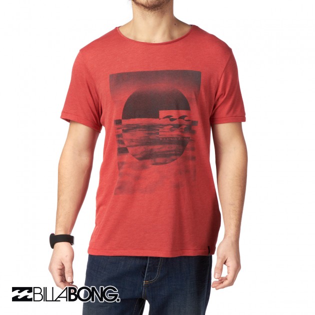 Billabong Mens Billabong Lens T-Shirt - Red Heather