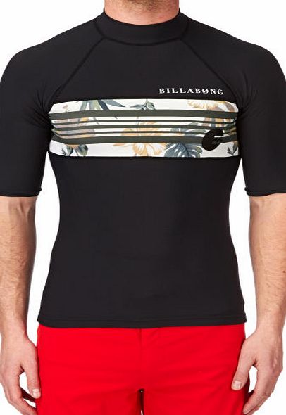 Billabong Mens Billabong Spinner Floral Short Sleeve Rash