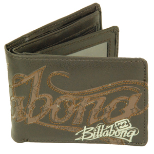 Mens Billabong Sustain Wallet. Chocolate