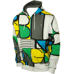 Mens Billabong Reckoner Zip Thru Hoody. White