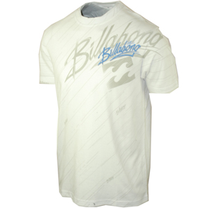 Mens Billabong Volt Tips T-Shirt. White