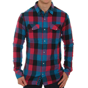 Oswald Reversible flannel shirt - Berry