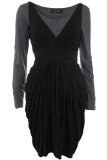 PRINCIPLES - Black And Grey 2 In 1 Dress - Black - Size 16