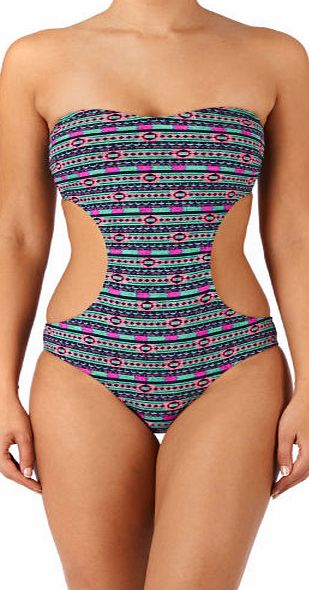 Billabong Womens Billabong Geo Deligth Swimsuit - Go Green