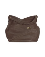 Billionaire Dark Brown Soft Leather Oversized Hobo Bag