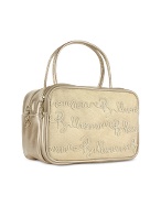 Billionaire Gold and Bronze Signature Mini Bowler Handbag