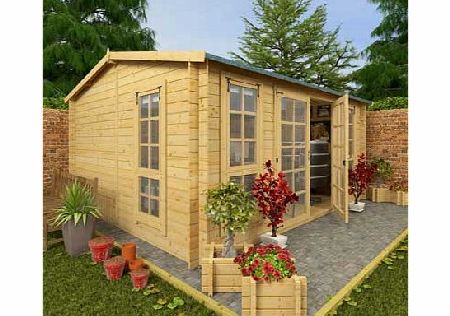 BillyOh Garden Office Log Cabin - 13 x 11ft