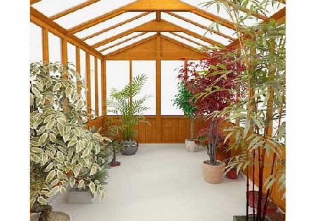 BillyOh Wooden Polycarb Greenhouse - 12 x 6ft