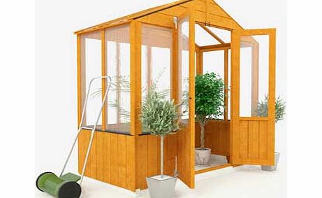 BillyOh Wooden Polycarb Greenhouse - 3 x 6ft