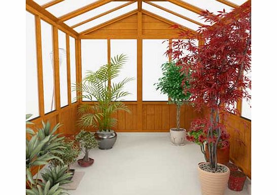 BillyOh Wooden Polycarb Greenhouse - 9 x 6ft