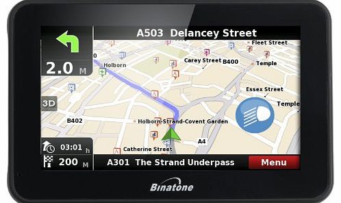 Binatone R435 4.3 inch Satellite Navigation with UK and Ireland Map