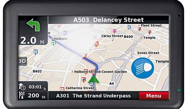 Binatone U505 5 Inch Lifetime Maps UK & ROI