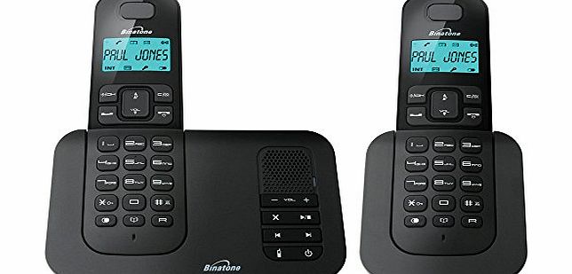 Vantage 6020 Twin Dect Telephone with Answering Machine - Black