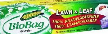 Biobag Lawn amp; Leaf Bag, 33 Gal, 5 Ct ( Multi-Pack)