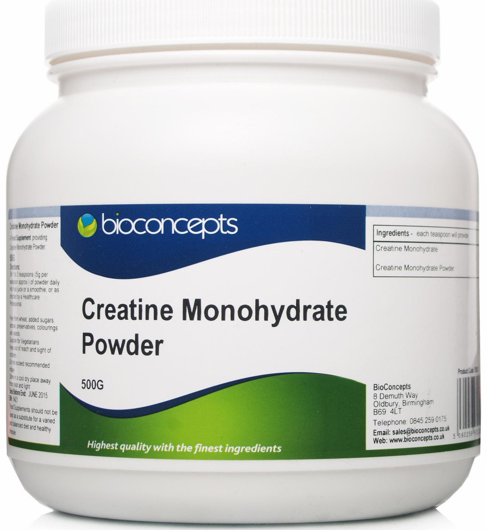 Bioconcepts Creatine Monohydrate Powder 500g