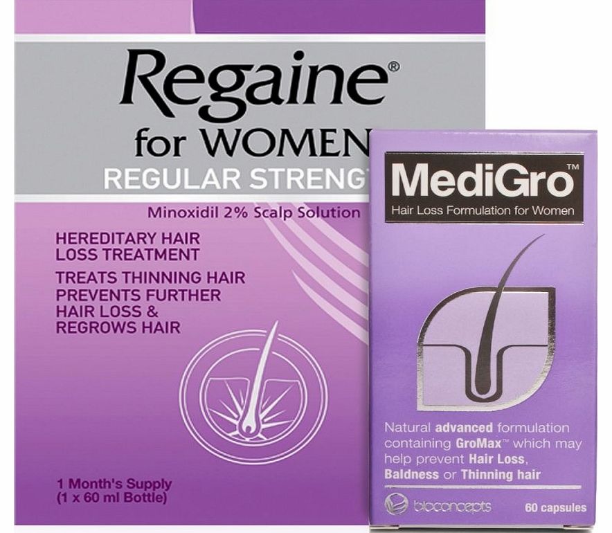Regaine For Women & MediGro Hair Loss Treatment