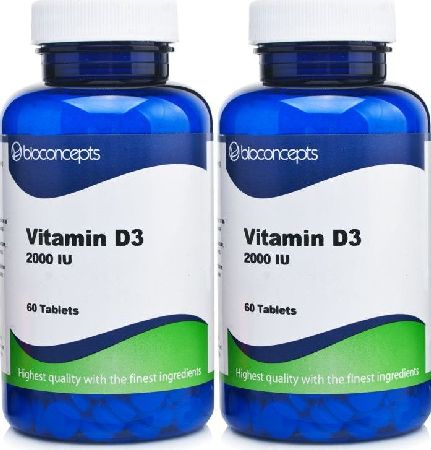 Bioconcepts, 2102[^]0078547 Vitamin D3 2000IU - 120 Tablets
