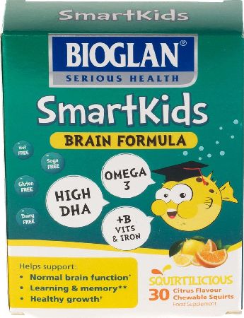 Bioglan, 2102[^]0107464 SmartKids Brain Formula 30 Chewable