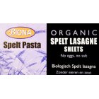 Biona Case of 12 Biona Spelt Organic Lasagne Sheets 250g