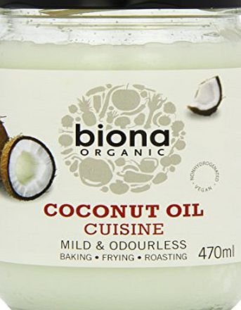 Biona Organic Coconut Oil Cuisine 470 ml (Pack of 3)