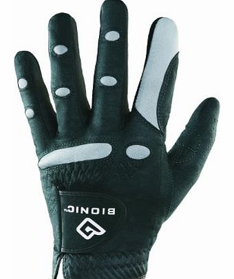 Mens AquaGrip Left Hand (Right Handed Golfer) Golf Glove - Black, Small