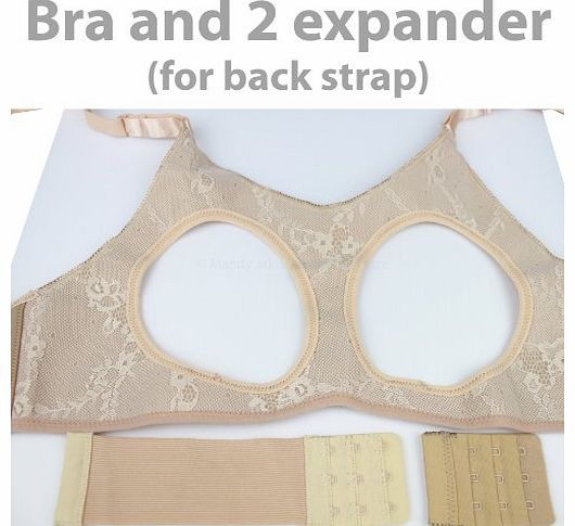 Replacement Bra only for ``BIONORA Silicone Breast Forms in open Bra``, Size 70B, Brassiere in Beige Colour