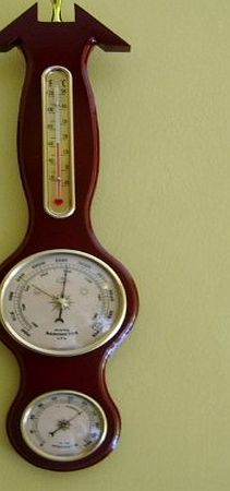 Small Traditional Banjo Weather Station Barometer Thermometer Hygrometer Quality Instrument