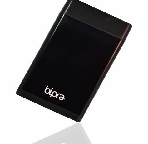 Bipra 200GB 2.5 inch USB 2.0 FAT32 Pocket Size Slim External Hard Drive with One Touch Backup Software - Black