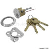 Bird Chrome Replacement Cylinder With 4 Keys