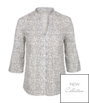 PRINT PINTUCKED BLOUSE