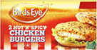 Birds Eye Hot and Spicy Chicken Burgers (2 per