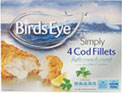 Birds Eye Simply 4 Cod Fillets in Breadcrumbs (450g) Cheapest in Tesco Today!