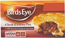 Birds Eye Steak and Kidney Pies (4x155g)