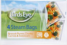 Birds Eye Steam Bags Broccoli Carrots and