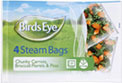 Birds Eye Steam Bags Carrots, Broccoli and Peas