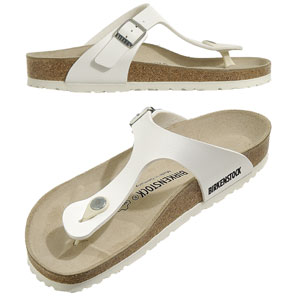 Birkenstock Gizeh Sandals, White, Size 5-5.5/38
