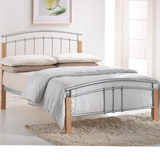 135cm Tetrus Double Metal and Wood Bed